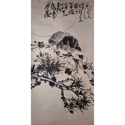 Lot 03: 李苦禅 - 月落乌啼霜满天