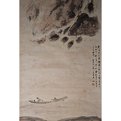 Lot 17: 傅抱石 - 轻舟已过万重山