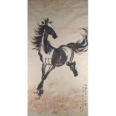 Lot 18: 徐悲鸿 - 奔马鹏程万里图