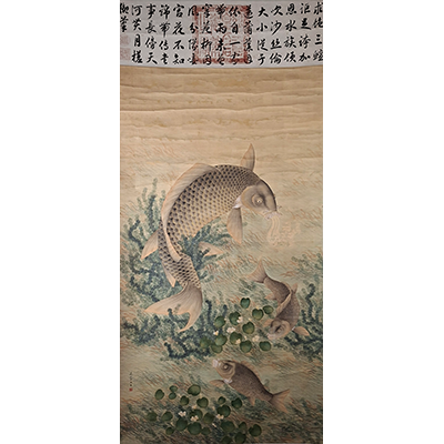 Lot 24: 沈世儒 - 三鲤图