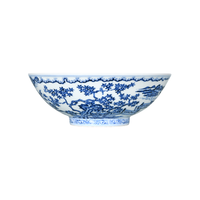 Lot 38: Blue and White Bowl with Ladies Design 青花仕女纹碗
