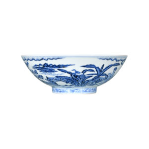 Lot 38: Blue and White Bowl with Ladies Design 青花仕女纹碗 - Image 3