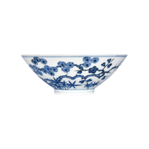 Lot 41: Blue and White Bowl with the "Three Friends of Winter" Motif 青花岁寒三友纹碗 - Image 2