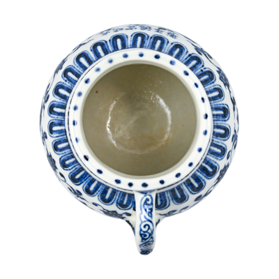 Lot 45: Blue and White Single-handled Jar with Floral Pattern 青花缠枝花卉纹单把罐